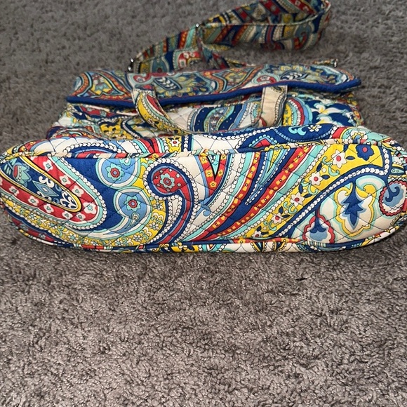 Vera Bradley Red and Blue Paisley Crossbody Bag - Picture 3 of 8